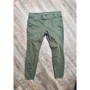 Amazon Essentials Womens Olive Green Pull On Jeggings Size 18 Regular Skinny
